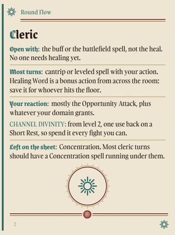 Class Round-Flow Cards, a card from the deck