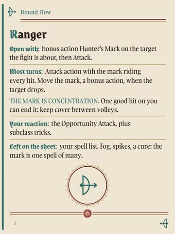 Class Round-Flow Cards, a card from the deck