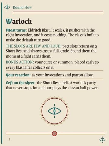 Class Round-Flow Cards, a card from the deck