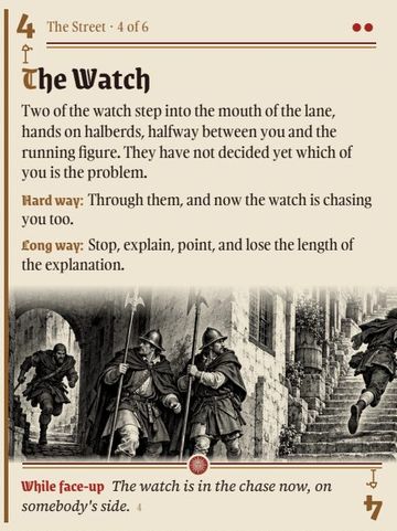 Pursuit Complications, a card from the deck
