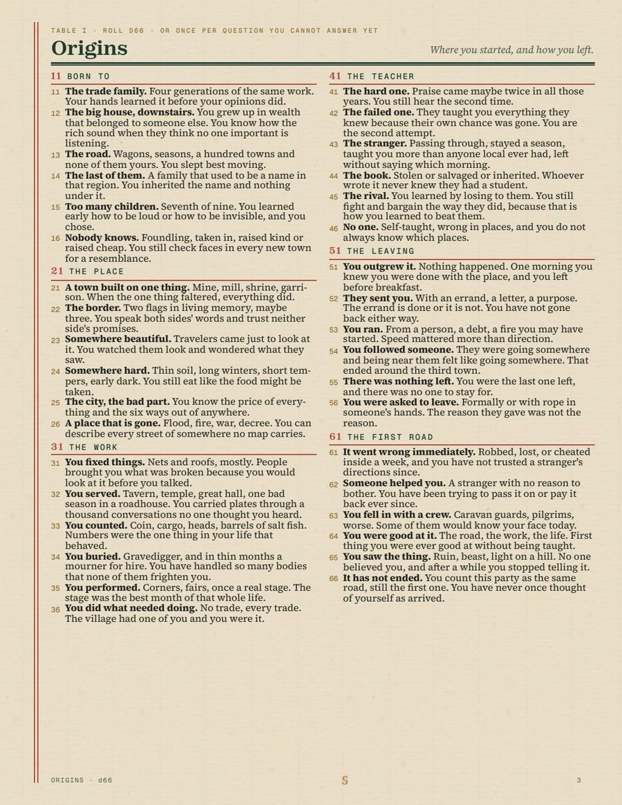 The Backstory Ledger, page 3