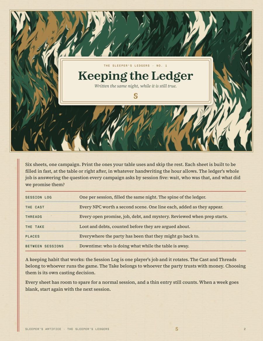 The Party Ledger, page 2